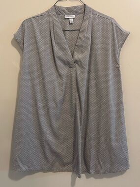 Liz Lange Maternity Gray Cap Sleeve V-Neck Tunic